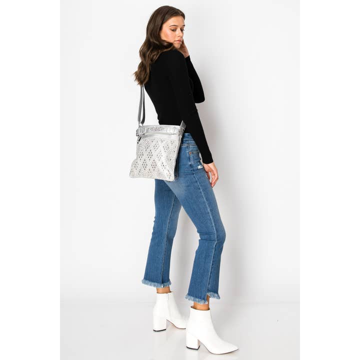 Handbag Express - Vente Sac à bandoulière – femme - Écharpe à bandoulière Diamond Bling17