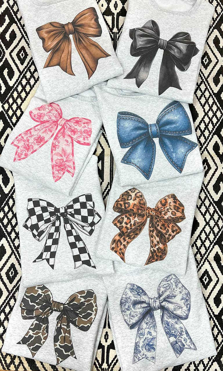 Sugar Stitch - Wholesale Graphic Sweatshirt - Women's - Big On Bows Graphic Sweatshirt1