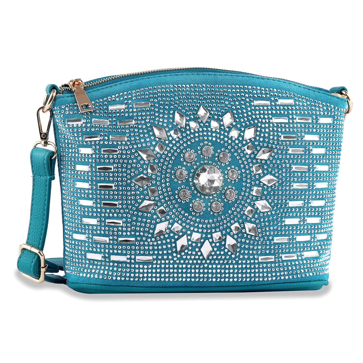 Handbag Express - Wholesale Crossbody Bag - Women's - Rhinestone Covered Unique Crossbody Sling - Black8