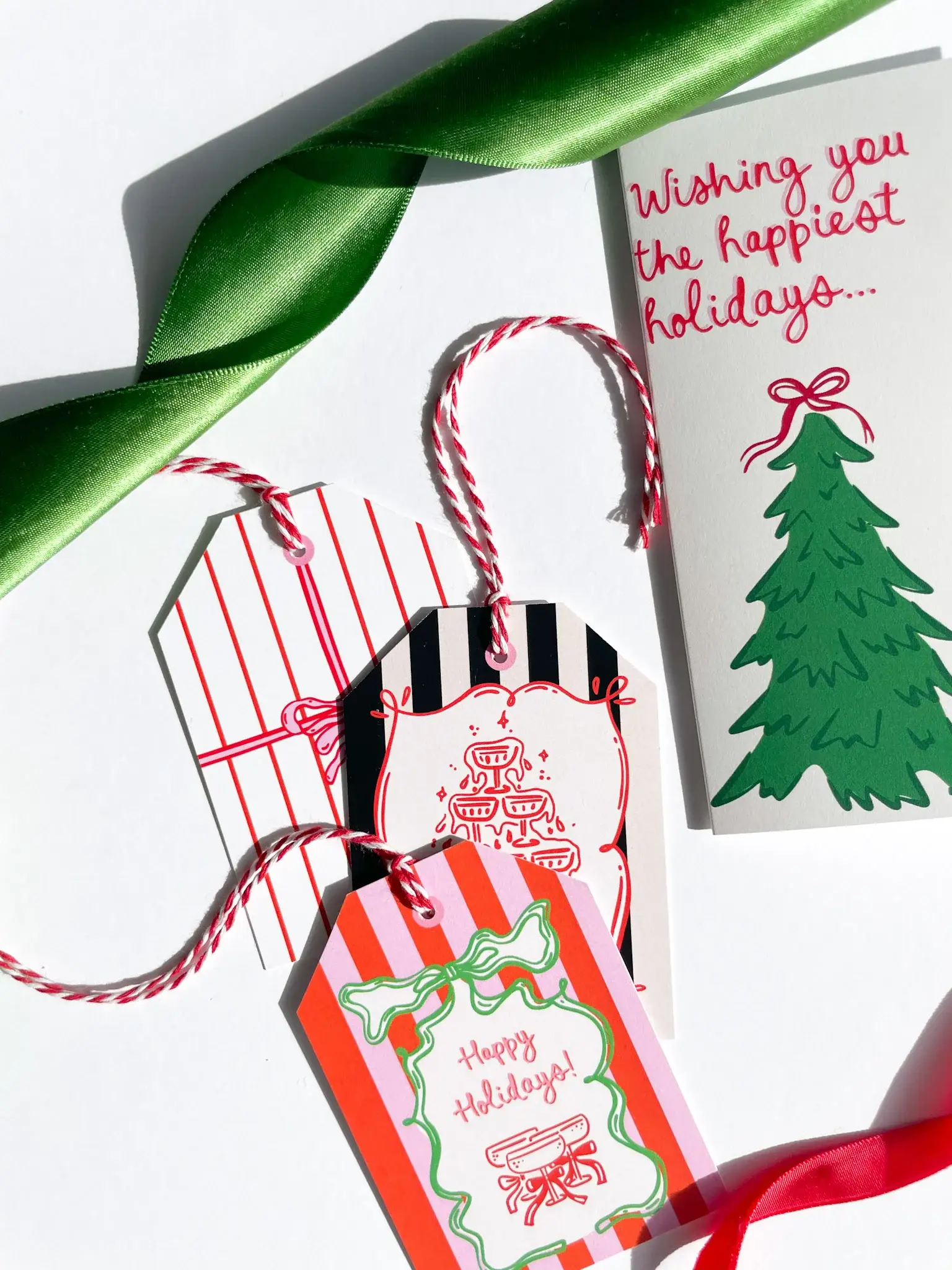 Bon Femmes – wholesale Gift tag – Happy Holidays Gift Tag Set of 66