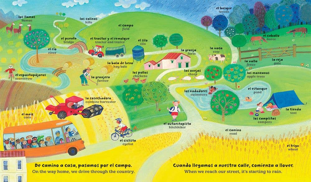 Barefoot Books - Vente Language & Linguistics - Mon grand livre pieds nus de mots espagnols et anglais4