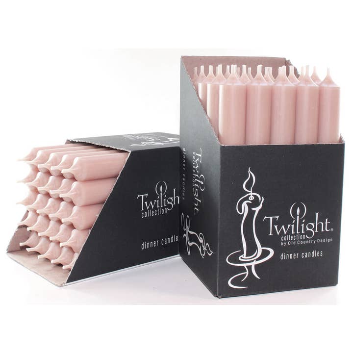 Twilight Collection - Wholesale Tapered Candle/Candlestick - Sand 10" Dinner Candles | 25 Pack