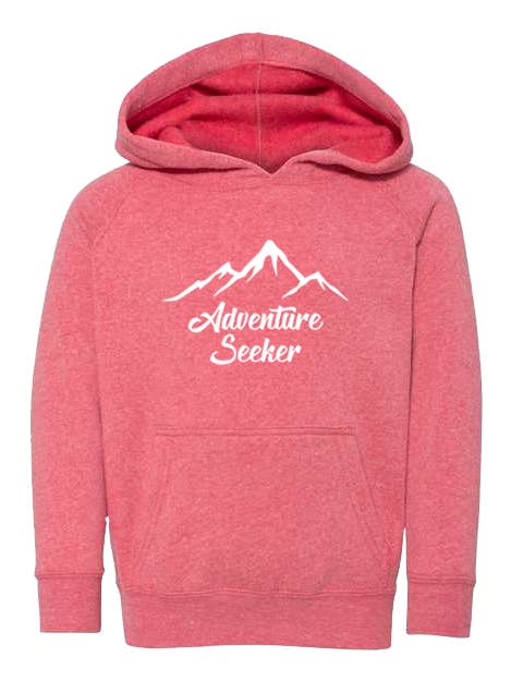Heather Pink with White Adventure seeker Hoodie for wholesale by Outdoorable Apparel