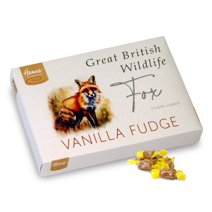 Hames Chocolates - Wholesale Fudge - UK ONLY. British Wildlife Range Fudge Box - Fox