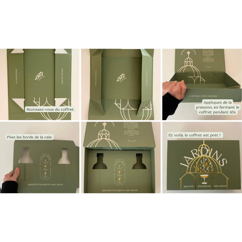 Jardins - Vente Apéritifs sans alcool/mocktails - [FÊTES 2025] Coffret cadeau 20cl à monter3
