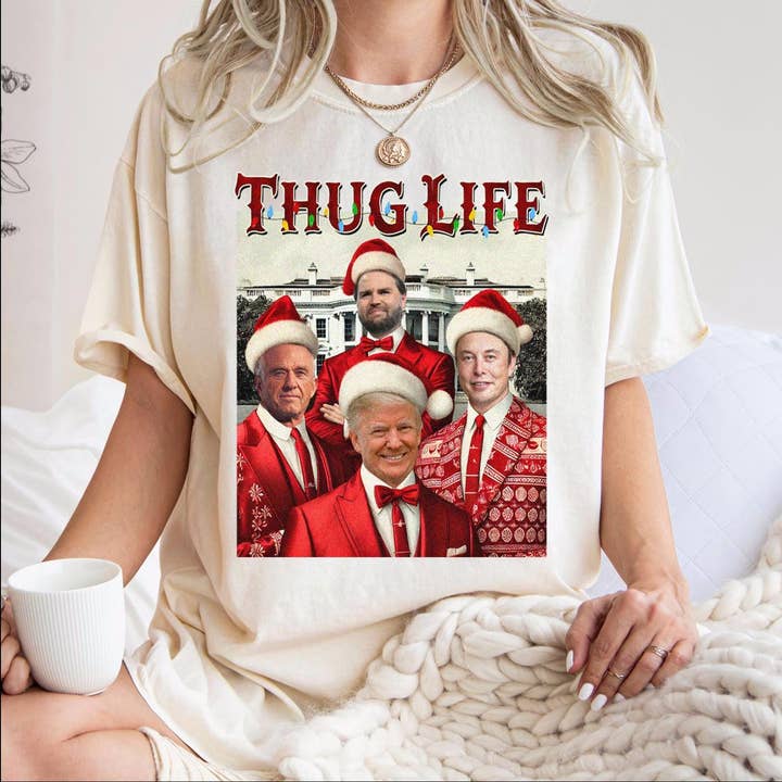 NVC Ecommerce LLC – wholesale T-shirt (graphic) – women's – Thug Life Trump And Friends Christmas Sweatshirt, Xmas Shirt