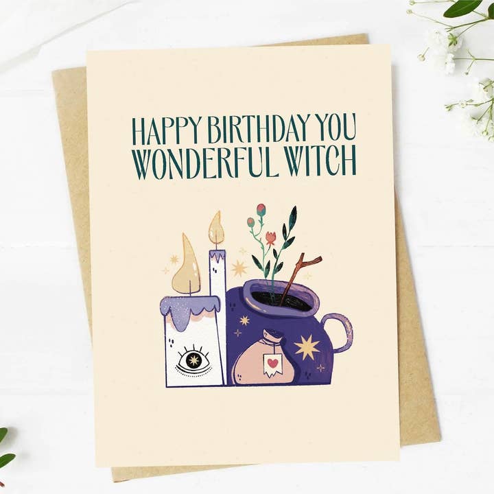 Big Moods - Wholesale Birthday Card - "Happy Birthday You Wonderful Witch" Birthday Card3