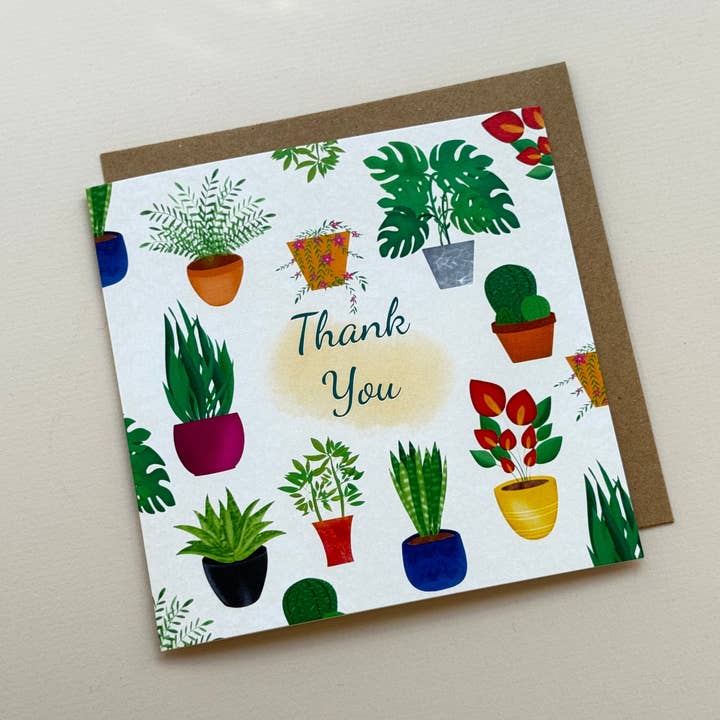 Thank You Plants Card for wholesale by Rainee Collections
