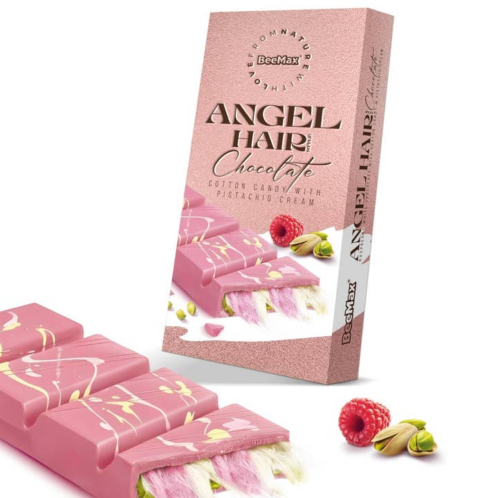 Beemax Angel Hair Raspberry Bar w Cotton Candy for wholesale by Beemax