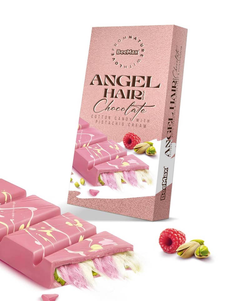 Beemax Angel Hair Raspberry Bar w Cotton Candy for wholesale by Beemax
