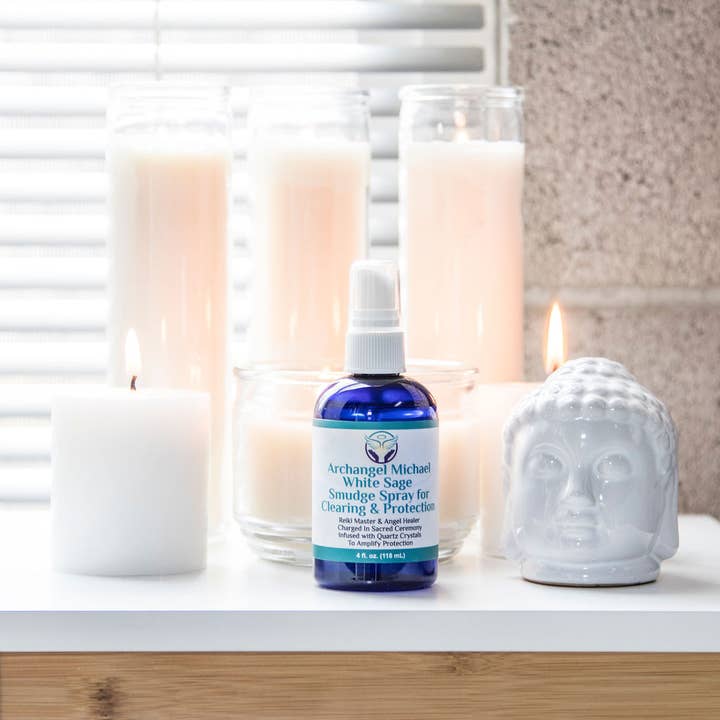 Heal the Masses - Wholesale Smudge Spray - Archangel Michael White Sage Smudge Spray for Clearing and Protection4