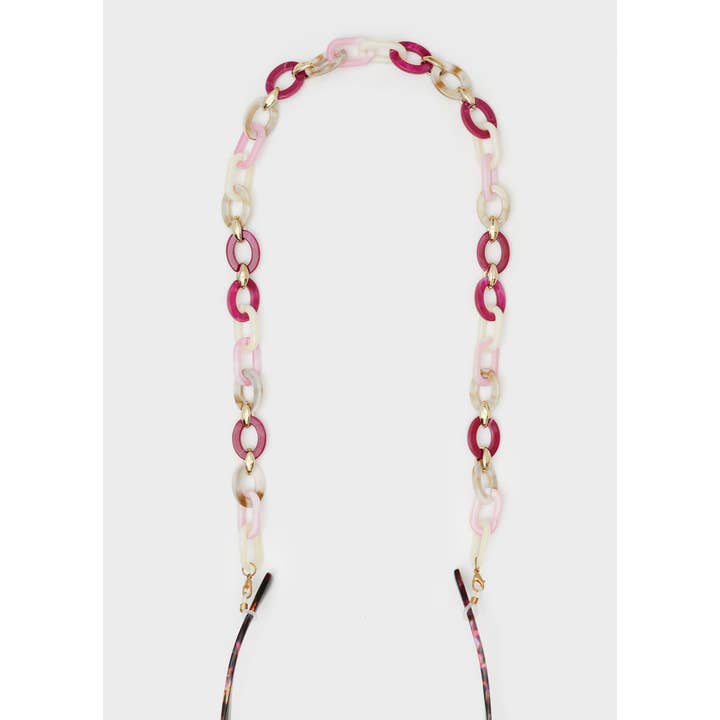 GREY SUNGLASSES CHAIN IN RESIN GREY/BROWN - for wholesale on Faire3