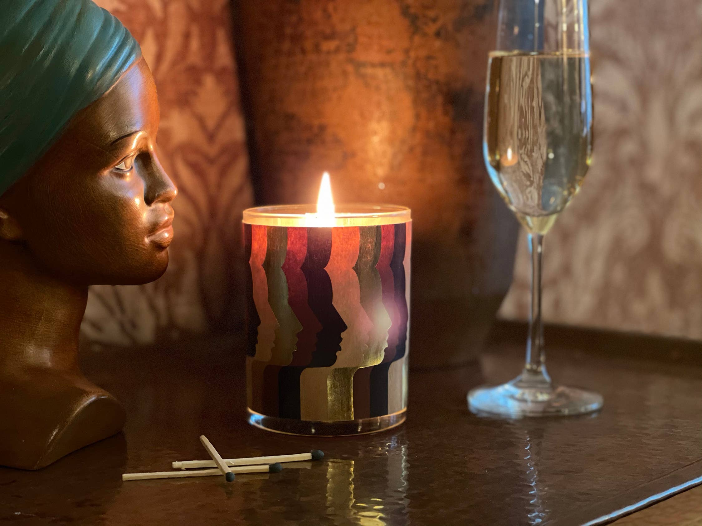 Spitfire Girl - Vente Bougie en bocal - Bougie enveloppée de bois doré Année du renard4