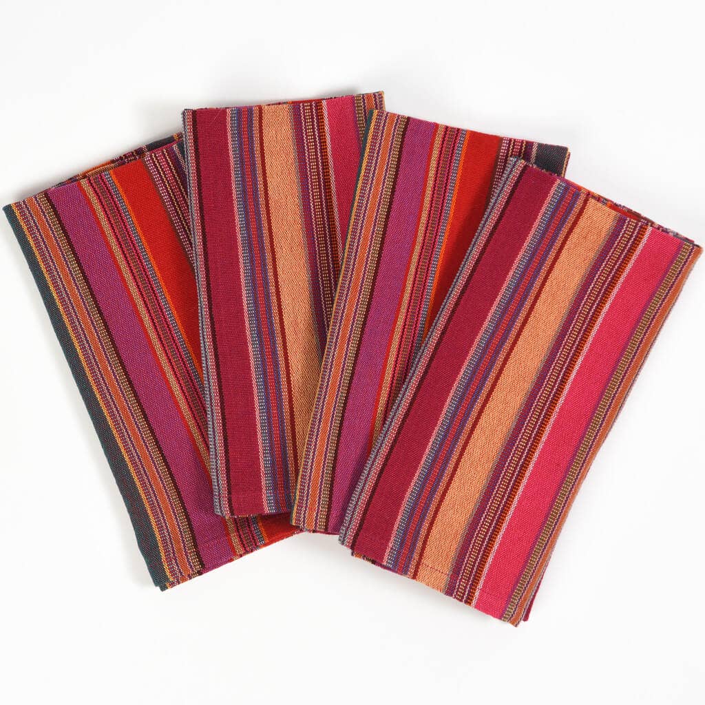 Mayamam Weavers – wholesale Dinner & cloth napkin – Handwoven Striped Cloth Napkins2