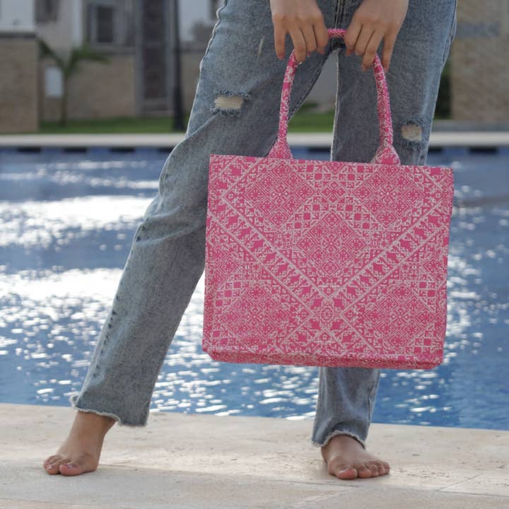 MIRAMAR Store - Venta al por mayor Bolsa de asa- Mujer - Bolsos tejidos, bolso de mano para mujer, hecho a mano en Marruecos