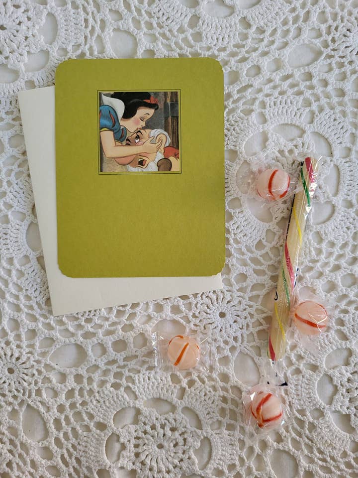 Upcycled Snow White Stationery, Set of 6 for wholesale by Sugar Shop Vintage & Paperie