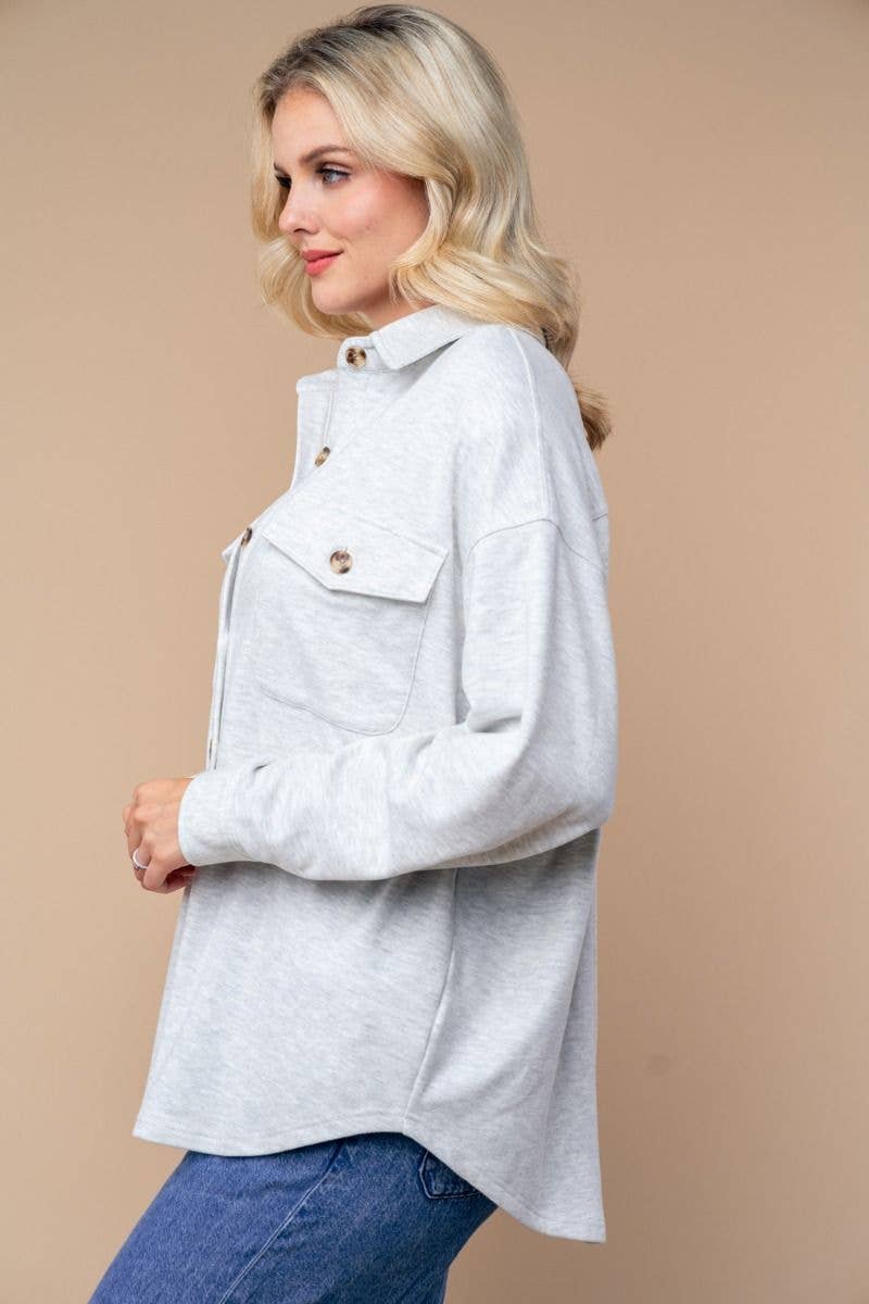 White Birch – Engroshandel Skjortejakke/shacket – til kvinder – T10369 Langærmet Solid Strikskjorte8