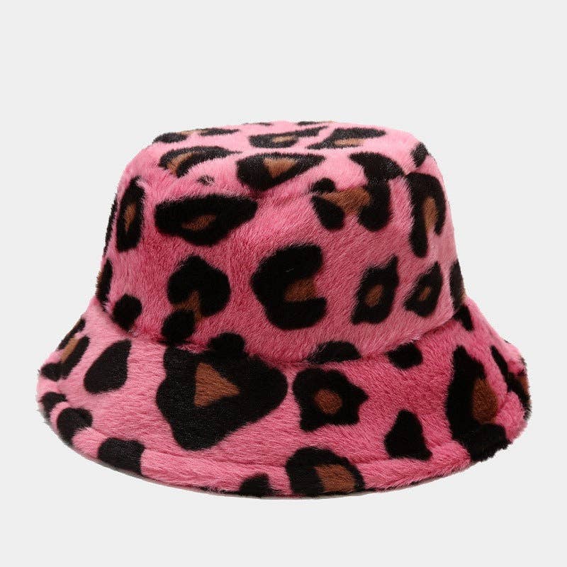 Dipped Shop - Venta al por mayor Gorro estilo pescador - Mujer - Versátiles sombreros de pescador gruesos con estampado de leopardo DPBH03250