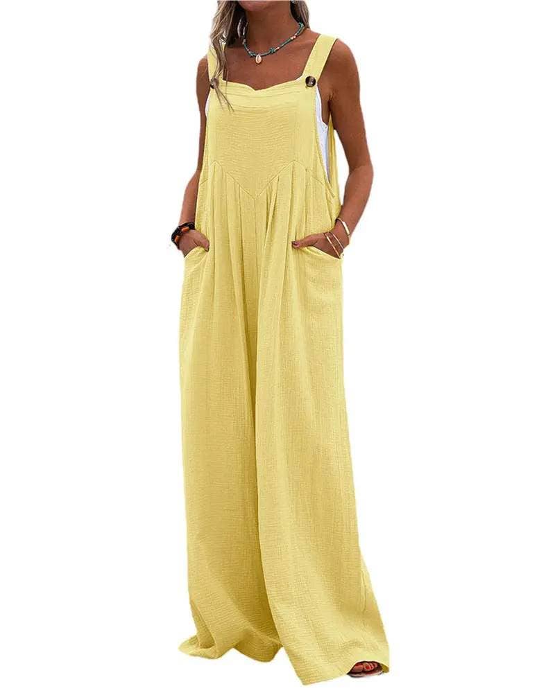 Flarix - Wholesale Jumpsuit - Women's - pastel pocket decor wide leg suspender jumpsuit14