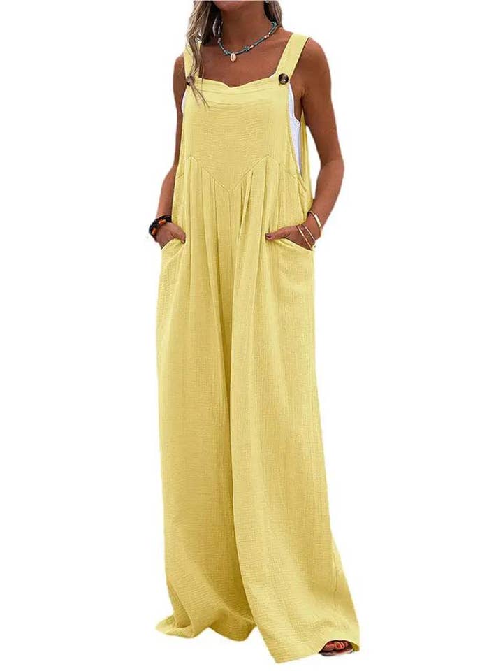 Flarix - Wholesale Jumpsuit - Women's - pastel pocket decor wide leg suspender jumpsuit14