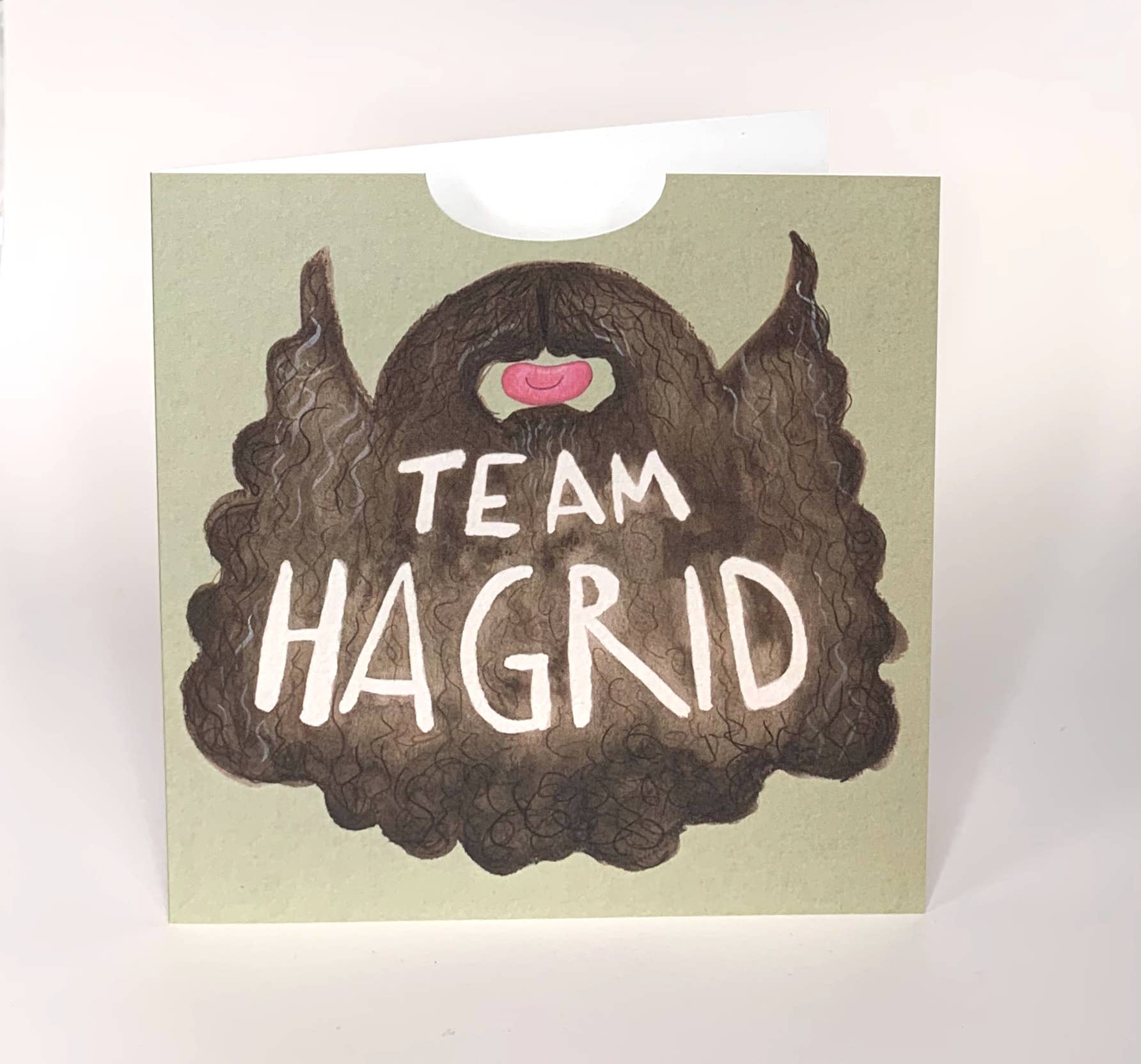 The Grey Earl – wholesale Everyday greeting card – TEAM HAGRID - Harry Potter movie funny wearable beard card