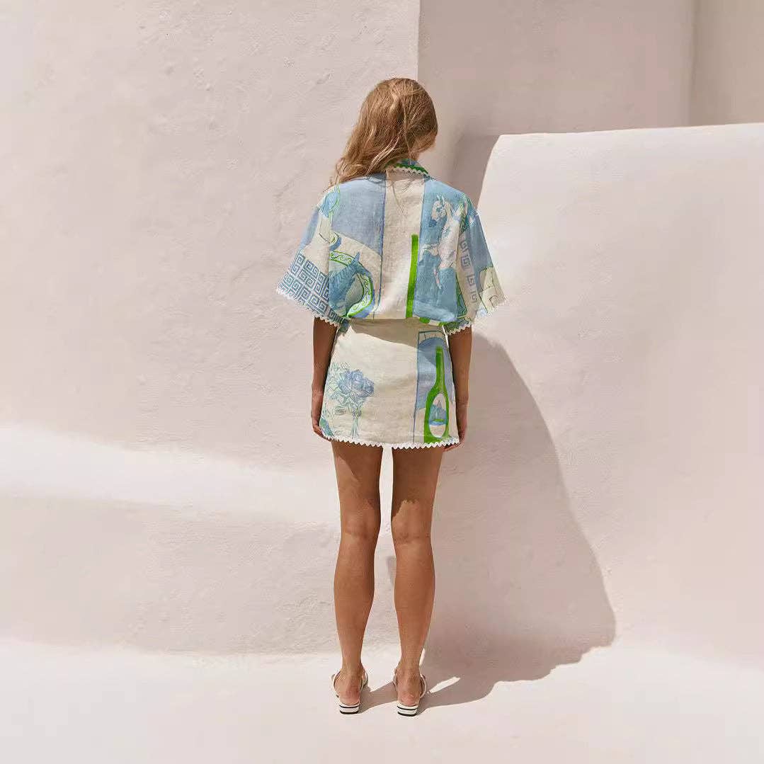 Pattern Boho Lace Print Fashion Set 2026 Global Style for wholesale on Faire9