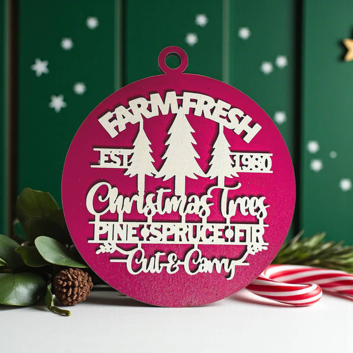 Gia Roma - Wholesale Ornament - Hanging Christmas Decor + Handmade Wooden Ornament Funny51