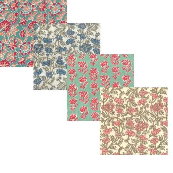 Curiosity - Wholesale Dinner & Cloth Napkin - Handcrafted 100% Cotton Block Print Cloth Napkin – Set of 424