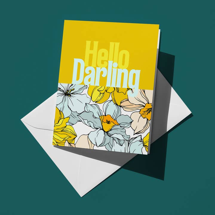 Olá Querido Cartão de Nota em Branco por atacado de Henny Penny Studio