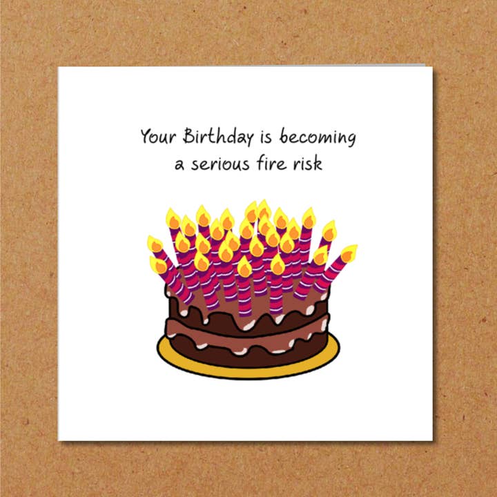 Swizzoo Cards – wholesale Birthday card – Funny Birthday Card with Cake and Candles - Dad Mum Friend - Funny Humorous Getting Old 40th 50th 60th Birthday1