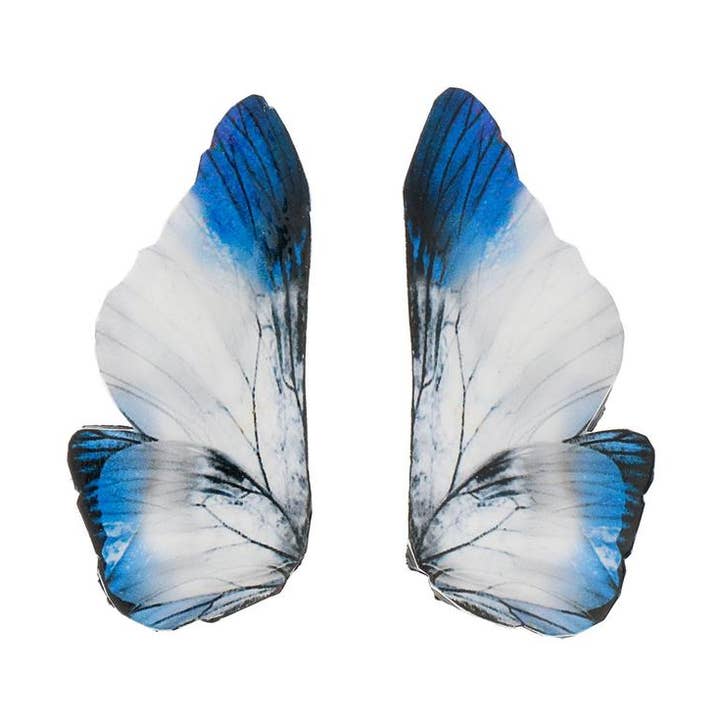 Vegan leather & silver earrings Wings of Gratitude for wholesale by KUMA Design OÜ