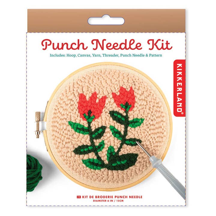 Tulips Punch Needle Kit for wholesale by Kikkerland Design Inc