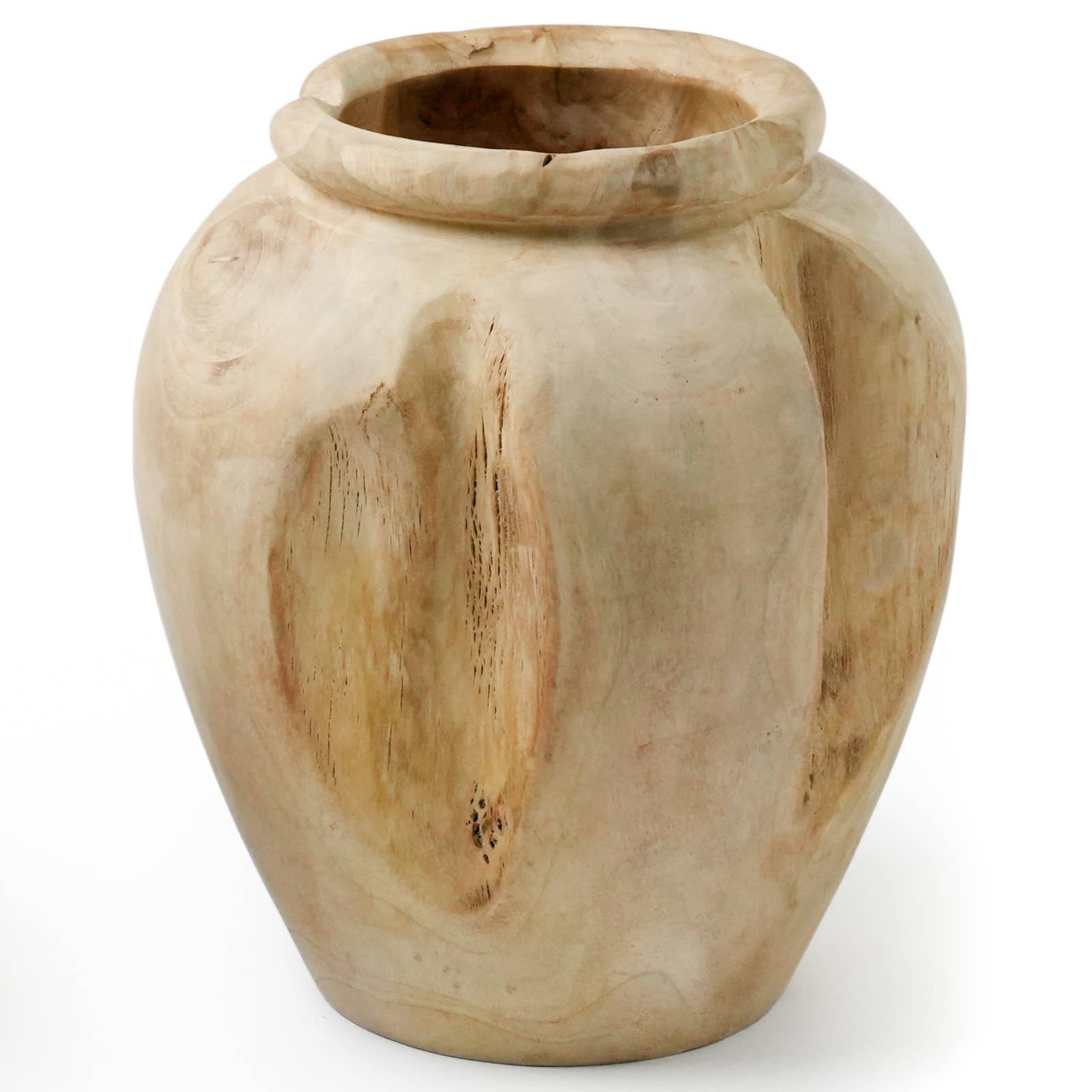 Rainforest Bowls - Wholesale Vase - 10-Inch Wide-Body Urn-Shape Rounded Teak Root Vase4