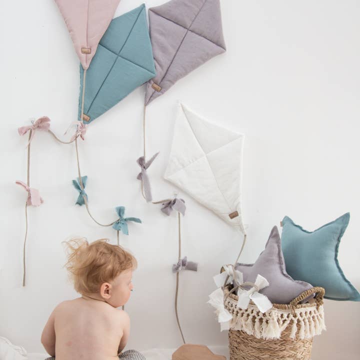 BABYLY - Wholesale Wall Decor - Kids & Baby - Kites - wall decoration to kids room - linen - 2 colors