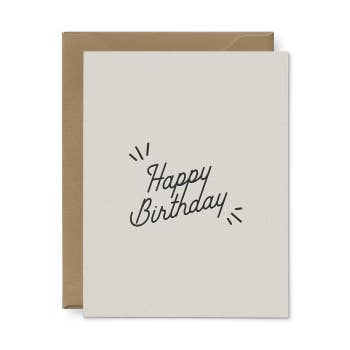 Wholesale Happy Birthday Lines Greeting Card for your store - Faire