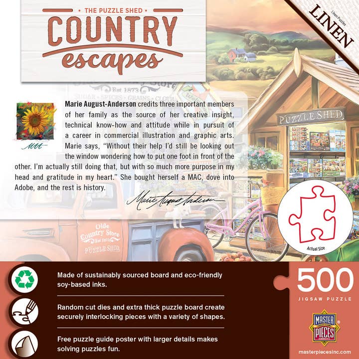 Masterpieces Puzzles - Wholesale Puzzle - Adult - Country Escapes - The Puzzle Shed 500 Piece Puzzle