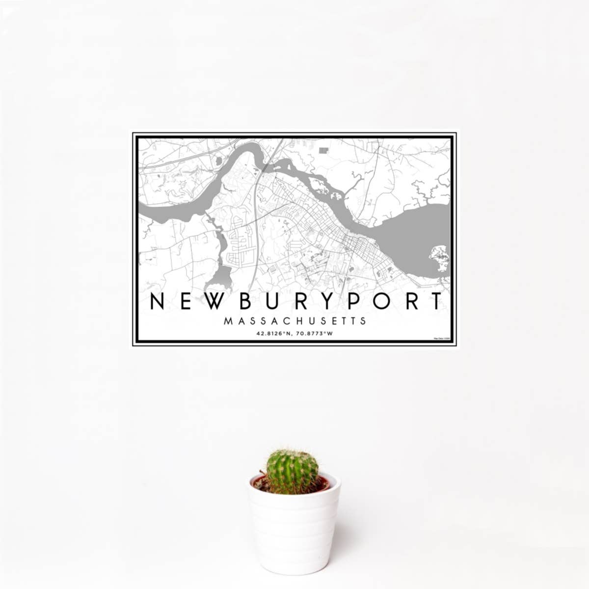 JACE.design – wholesale Art print – Newburyport MA Map Print Classic1