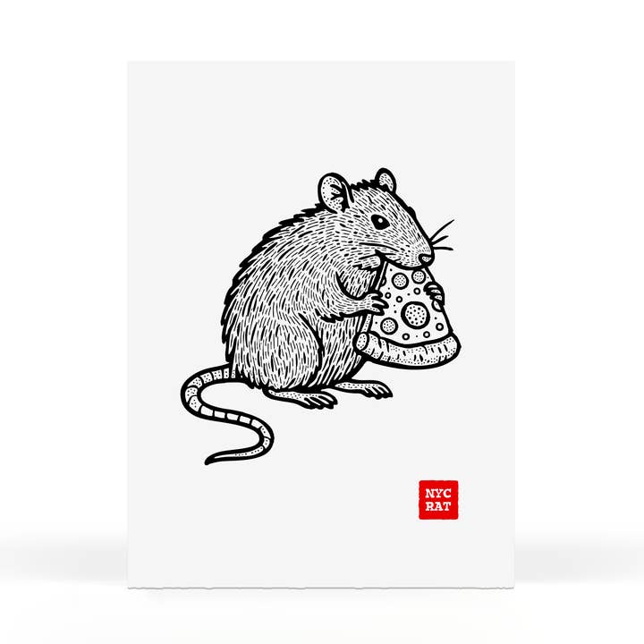 Mini NYC Pizza Rat for wholesale by Sweet Bippy Press