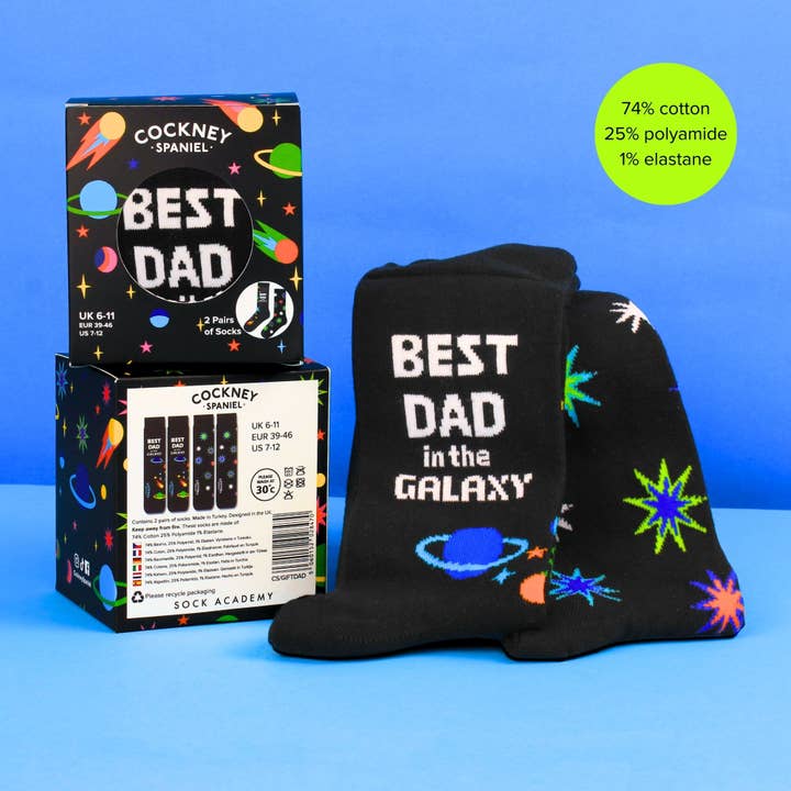 Sock Academy - Wholesale Socks – Men's - DAD - 2 Matching Pairs of Socks Father's Day|Cockney Spaniel1