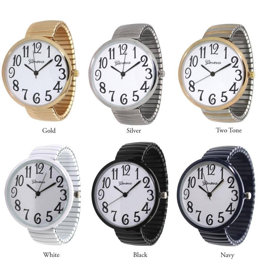 Time World USA - Vendita all'ingrosso Orologio da polso - Donna - Orologio elasticizzato a 6 quadranti larghi0