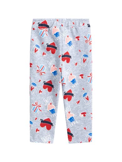 Jegging met rode hartjesprint voor wholesale door Newness Kids