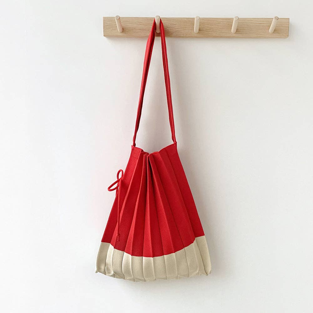 SueSilkHK – Engroshandel Tote bag - Dame – Ny single-skulder harmonika taske - Håndlavet farverig strikket tote til studerende og damer5