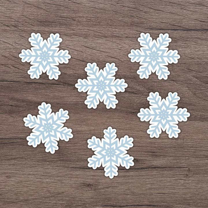 Petits autocollants en forme de flocon de neige (6) | De jolis mini-autocollants pour la vente par Riley Lorraine Co.