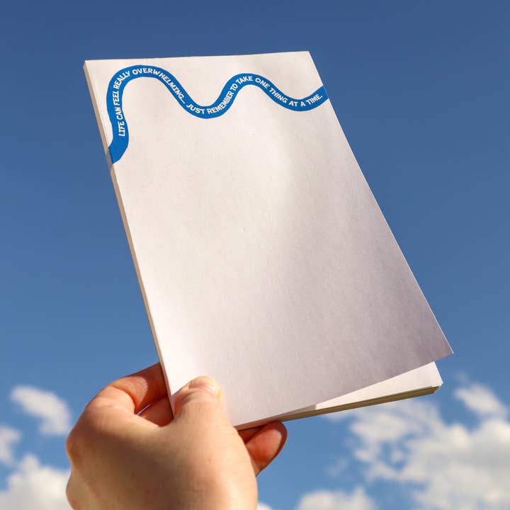 One Thing at a Time Notepad for wholesale by Sunthing Studio