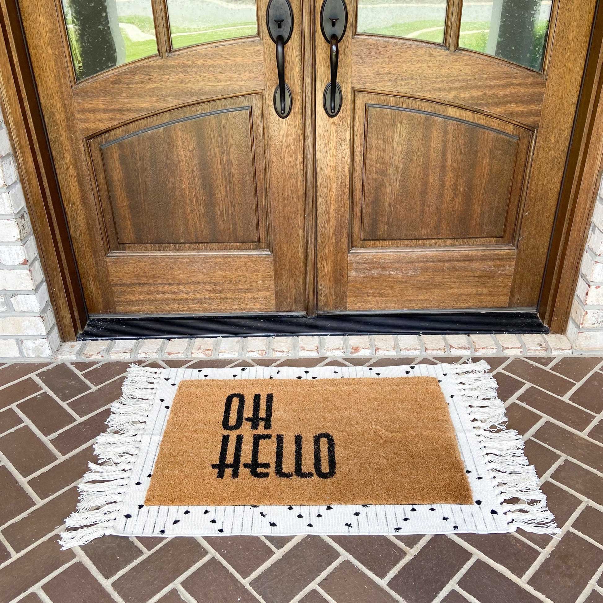 Cotton & Crate - Wholesale Door Mat - Modern Farmhouse Rug- Woven Rug- Tassel Pattern Style 21
