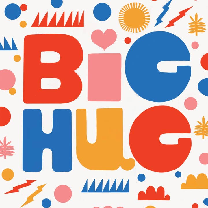 Lisa Congdon Art & Illustration - Wholesale Everyday Greeting Card - Big Hug Greeting Card1