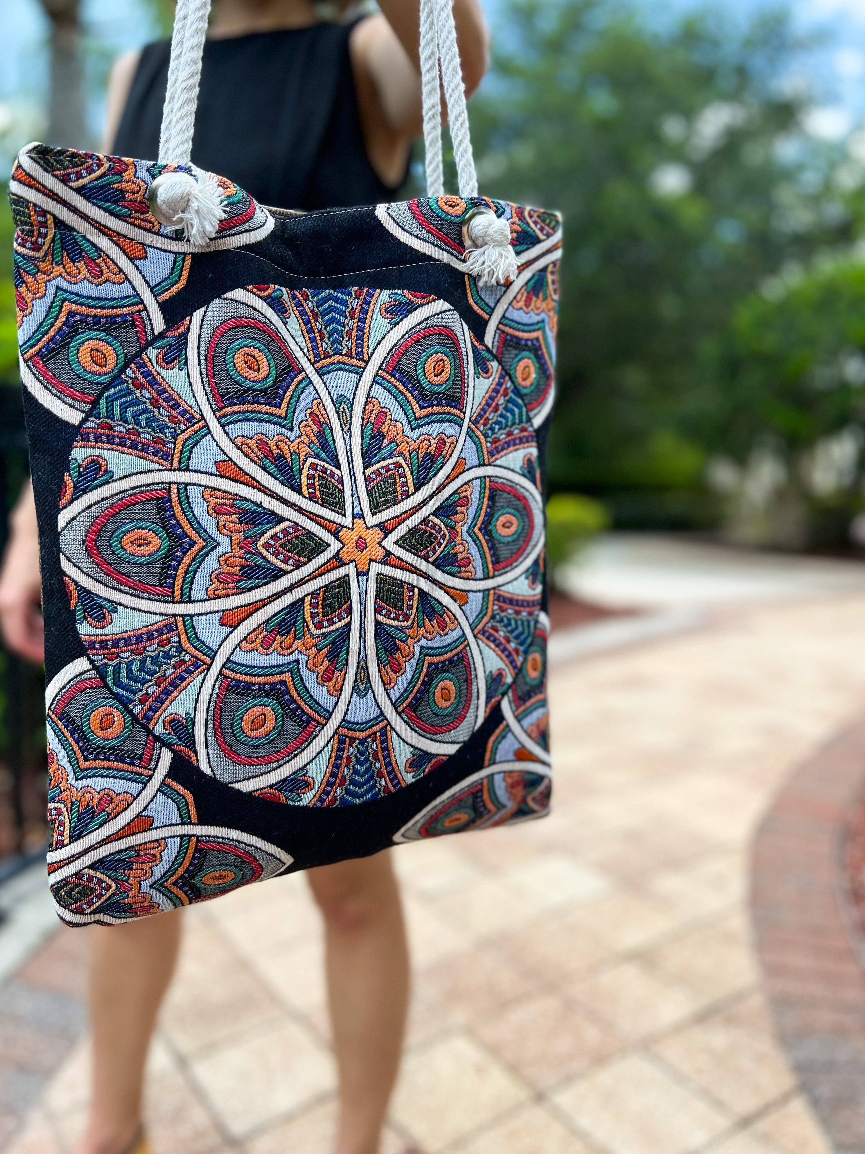 Umays Boho - Wholesale Tote Bag - Women's - Tapestry Style Shoulder Bag, Fabric Beach Bag, Tote Bag6