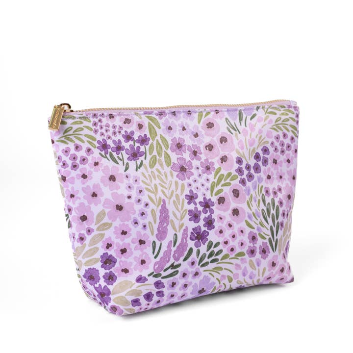 Lilac Floral Carry-All Pouch for wholesale by Elyse Breanne Design