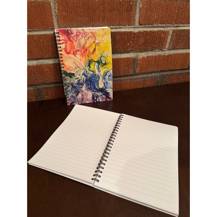 AbstractbyRabrams - Wholesale Notebook - Rainbow Soft Touch Wire-O Notebook - 5.5"x8" - LGBTQ+ 2
