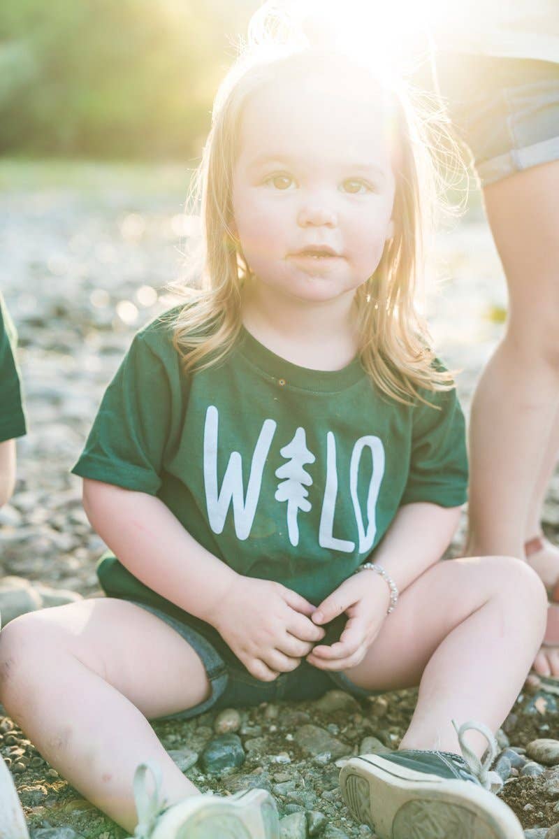 Keep Nature Wild - Wholesale Screen Printed T-Shirt - Kids - Wild Pine Toddler Tee | Heather Forest7
